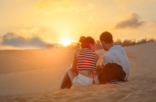 couple enjoying the sunset